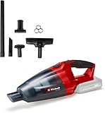 Einhell Aspiradora manual sin cable TE-VC 18 Li-Solo Power X-Change (iones de litio, contenedor de polvo de 540 ml, incl. 3 boquillas, extensión, soporte de pared, sin batería ni cargador)