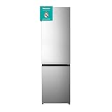 Hisense RB440N4BCE - Frigorífico Combi, Eficiente Clase E, Capacidad 336 L con 200 cm Alto, Super Freeze, Botellero, Puerta Reversible, Silencioso 39dB, Color Inox