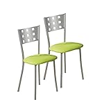 ASTIMESA SCMCVE Dos sillas de Cocina, Metal, Verde, Altura de Asiento 45 cms