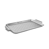 BURNHARD Bandeja para Barbacoa de Acero Inoxidable 37x25x2 cm