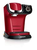 Máquina multibebida BOSCH TASSIMO MY WAY 2, TAS6503, hasta 70 bebidas, OneTouch, servicio individual, personalización de bebidas, filtración de agua BRITA MAXTRA+, INTELLIBRE, rojo