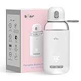 Bear Calentador de Agua Electrico Bebe,Capacidad de calentamiento rápido 270ml-6 horas de tiempo de mantenimiento-Temperatura regolabile da 37 a 70°C, ideal para viajar