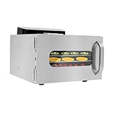 Garbenat Deshidratador eléctrico de acero inoxidable 6 etapas 400W 220V 30-85°C Deshidratador de frutas con 6 bandejas Bandeja de mesa Deshidratador de alimentos para verduras, carne, flores