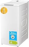 Midea Lavadora Carga Superior 6kg de 1200 RPM - Lavadoras con 15 programas y diseño ultra slim - Maquina de lavar ropa de libre instalación con Función de vapor, Lavado Rapido y Modo ECO