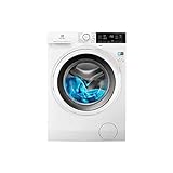 Electrolux EW7F3944LV Lavadora de Libre Instalación, Carga Frontal, 9 Kg / 1400 rpm, Inicio Diferido, Cajón para Pods, Programa Vapor antialergias, Programa Rápido, Panel control LCD, Blanco, Clase A