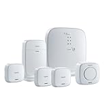 Gigaset Alarm System M - Sistema de alarma Smart Home para pisos y viviendas unifamiliares con estación base, sensores de puerta, movimiento y ventana y sirena de alarma - control por app, blanco
