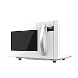 Cecotec Microondas sin plato GrandHeat 2300 Flatbed Touch White. Capacidad 23 litros, Potencia 800 W, 8 Funciones preconfiguradas, Temporizador hasta 95 min