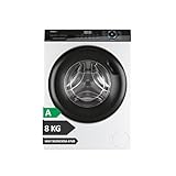 Haier I-Pro Series 3 HW80-B14939-IB- Lavadora Carga Frontal 8KG, Función Vapor, Motor Direct Motion, Tratamiento Antibacterias, 1400 RPM, Fin Diferido, Detector automático de KG, 15 programas, Blanco