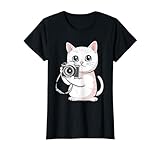 Fotografía divertida y linda de gato con cámara Kawaii Camiseta