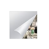 Abyssaly 4 Piezas Espejo Adhesivo pared Armario, Espejos Decorativos de Pared Cuadrada Flexibles, Pegatina pared Sala de Estar, Dormitorio, Puerta 20cm x 20cm
