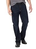 Wrangler Authentics Jeans de Corte Bota de Ajuste Relajado, Dark Harbor, 40W/32L para Hombre