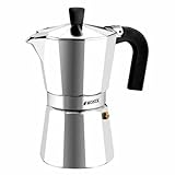 MONIX Vitro Express Cafetera de aluminio 9 tazas, apta para todo tipo de cocinas excepto inducción