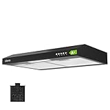 CIARRA CBCB6903D Campana Extractora Cocina 60 cm Clase A+ Cocina extractora integrada para Armario 3 Niveles de Potencia con Filtro de Carbón Negra