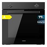 Cecotec Horno Integrable Convencional de 77L Bolero Hexa C126000 Dark Inox A. 2800W, 4 Funciones, Modo Convección, Steam Base X2, Bajo Consumo, Fácil Limpieza, 5 Posiciones