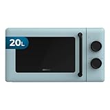 Cecotec Microondas Mecánico de 20L Proclean 3010 Blue. 700 W, 6 Niveles de Potencia, Modo Descongelación, Señal de Fin de Cocción, Lámpara Interior, Temporizador hasta 30mins, Diseño en Azul