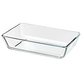 Ikea MIXTUR - Fuente para horno (27 x 18 cm, cristal transparente)