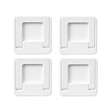 ZEWZE Cerradura de puerta corredera, 4 unidades de seguridad infantil para puerta corredera con almohadilla adhesiva 3M sin taladrar ventanas, seguridad infantil para ventanas, puertas de armario