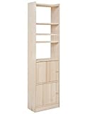 Astigarraga Estantería librería Gala de Madera de Pino con Puertas, 49,6 cm Ancho