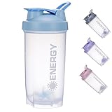 Pubiao Vasos Mezcladores de Suplementos para Deportistas Taza Batidora de Proteínas Suplementos Deportivos Agitadores con bola Batido de fitness Taza de agua de Entrenamiento Portátil 500 ml