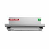 Corberó - Campana Telescópica Inox | 60 cm | VINSON635X | Caudal 350 m3/h | Potencia 65 W | 2 Velocidades | Filtro Aluminio 3 Capas | Filtro Carbon | Eficiencia Energética B, Inox&negro