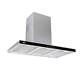 Teka DLH 1186 T - Campana Decorativa de 110 cm, Touch Control, Motor Doble Turbina EcoPower, 3 Velocidades + Intensiva, Barra de Iluminación LED, Color Acero Inoxidable