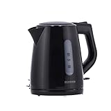 SEVERIN WK 3410 Hervidor de Agua, 2.200 W, 1.0 L aprox., Base 360° con Sistema Inalámbrico, Negro