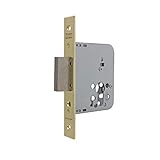 Tesa Assa Abloy 403140HL Cerradura De Embutir Para Puertas De Madera Sin Cilindro Latonado Entrada 40 mm, Frente Cuadrado 4031