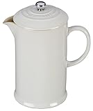 Le Creuset Stoneware 27-Ounce prensa francesa, color blanco