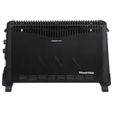 Russell Hobbs RHCVH4002B Calentador Convector Eléctrico de 2000 W/2 kW con Temporizador de 24h, 3 Ajustes de Temperatura, Protección Contra Sobrecalentamiento, Termostato Ajustable, 20 m2, Negro