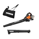 WORX Aspirador de Hojas 40V Máx. 2x20V | WG583E.9 | PowerShare | Sin batería ni Cargador |2 en 1 Recoger y aspirar – Bolsa de 35 L | Incluye Toberas | Ligero