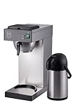 METRO Professional Máquina de café GCT2001, Cafetera de goteo, 2.3 litros, 2000 W, incluye 100 filtros papel, plata