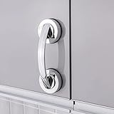 WANLIAN Potente ventosa de cristal para puerta, cajón de refrigerador, baño, pasamanos de pared, manija de ducha para bañera, manija de gabinete de cocina, ventosa (plateado)