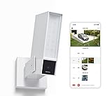 netatmo Cámara de vigilancia al Aire Libre Inteligente Sirena de 105dB, Wi-Fi, iluminación integrada, detección de Movimientos, visión Nocturna, sin suscripción, Blanco, NOC-S-W-IT