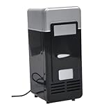 ISOYTERO Mini refrigerador USB, refrigerador silencioso Recargable de USB, latas de Bebidas de calefacción de enfriamiento de 5V para Bebidas cosméticas
