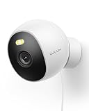 WUUK 4MP Cámara de seguridad al aire libre/interior con reconocimiento facial AI, cámara de vigilancia con cable para exterior, saludos individuales, modo guardián