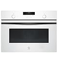 Balay - Horno compacto, 45 cm, Aire Caliente 3D, Aqualisis, Raíles Flex, Cristal blanco, 3CB5159B3