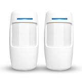 AGSHOME Detectores de Movimiento (2Pack), Necesita Trabajar con Nuestro Sistema de Alarma de Seguridad para el hogar Inteligente, HUB Necesario.