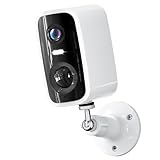 YESKAMOU Cámara de Vigilancia Inalámbrica WiFi 2.4G, 2K Interior/Exterior con Batería, Visión Nocturna en Color, Detección de Movimiento AI y PIR, Audio Bidireccional, Grado de Impermeabilidad IP65