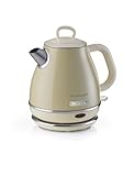 Ariete 2868 Bollitore Hervidor Vintage, 1 litro, 2000 W, Beige