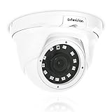 Evtevision 5MP Cámara de Seguridad CCTV AHD Cámara en Domo Resistente a la Intemperie Al Aire Libre/Interior Visión Nocturna 65pies(20m) IR Distancia 2.8mm Lente, HD TVI/CVI/AHD/CVBS Switchable