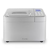 H.Koenig BAKE440 Panificadora, 15 Programas, Hasta 1kg de pan, Mermelada, Yogur, Inicio retardado/Función calor, Dispensador de cereales, Bol antiadherente extraíble, Pantalla LCD, 600W