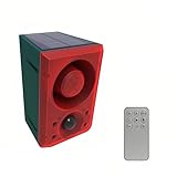 Lancoon Alarma Solar Exterior con Sensor de Movimiento y Sonido de Disparo de Sirena 130db Luz Estroboscópica con Control Remoto de Seguridad para el Hogar y el Jardín