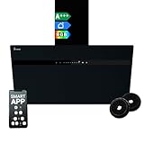 Campana extractora de 80 cm | | acero inoxidable | cristal negro | WiFi | apagado automático | Iluminación LED RGBW | Control táctil | STYLE8005SMAO