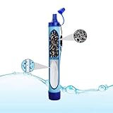 D-VITAE Filtro Portátil para Exteriores, Paja de Filtración Personal, Equipo de Supervivencia y Emergencia, Purificador de Agua para Acampar, Senderismo, Siempre a Mano