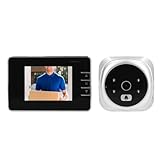 Cámara con Visor de Mirilla para Puerta, Timbre Visual Gran Angular de 120°, Intercomunicador de 2 Vías, Cámara con Timbre de Vídeo Inteligente, Visión Nocturna HD
