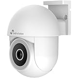 NIVIAN Cámara WiFi PTZ 2K 3MP con Giro 360° y Visión Nocturna IR | Seguimiento Automático, Audio Bidireccional, IP65 | Seguridad Inteligente para Casa y Negocio | App Tuya + Alexa/Google
