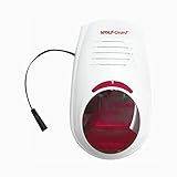 Wolf Guard - Alarma de sirena estroboscópica inalámbrica de 110 dB, impermeable, para exteriores, sistema de alarma antirrobo para negocios, hogar, tienda, hotel, escuela