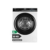 Haier I-Pro Series 3 HW100-B14939-IB- Lavadora Carga Frontal 10KG, Función Vapor, Motor Direct Motion, Tratamiento Antibacterias, 1400 RPM, Fin Diferido, Detector Automático de KG, 15 Programas,Blanco