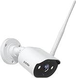 ZOSI C308AH 5MP Cámara de Vigilancia WiFi Exterior, Visión Nocturna en Color, Alarma de Sonido y Luz, Audio Bidireccional, Cámara Adicional Estación Base(Modelo: G5)