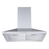 Svan Campana Extractora Piramidal 60cm Inox SCPP600BX. Potencia 520m3/h, Tiro Doble, 3 Velocidades, Control Manual, Filtro apto para Lavavajillas.